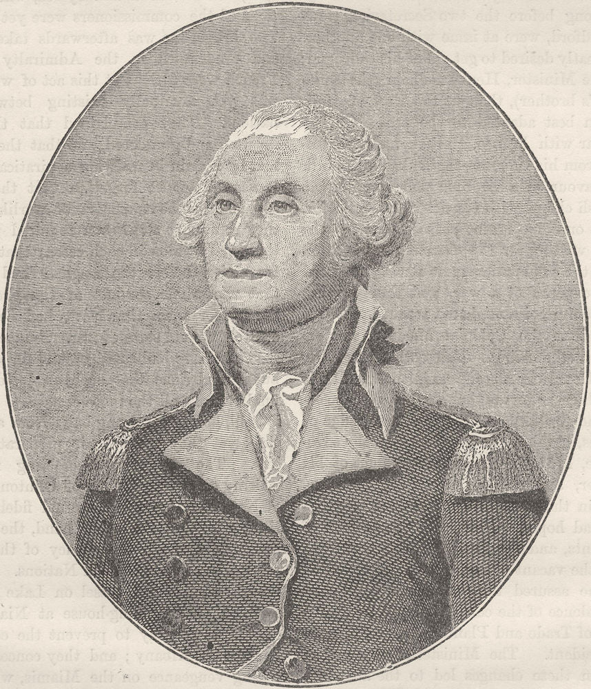 WASHINGTON. George Washington c1880 old antique vintage print picture
